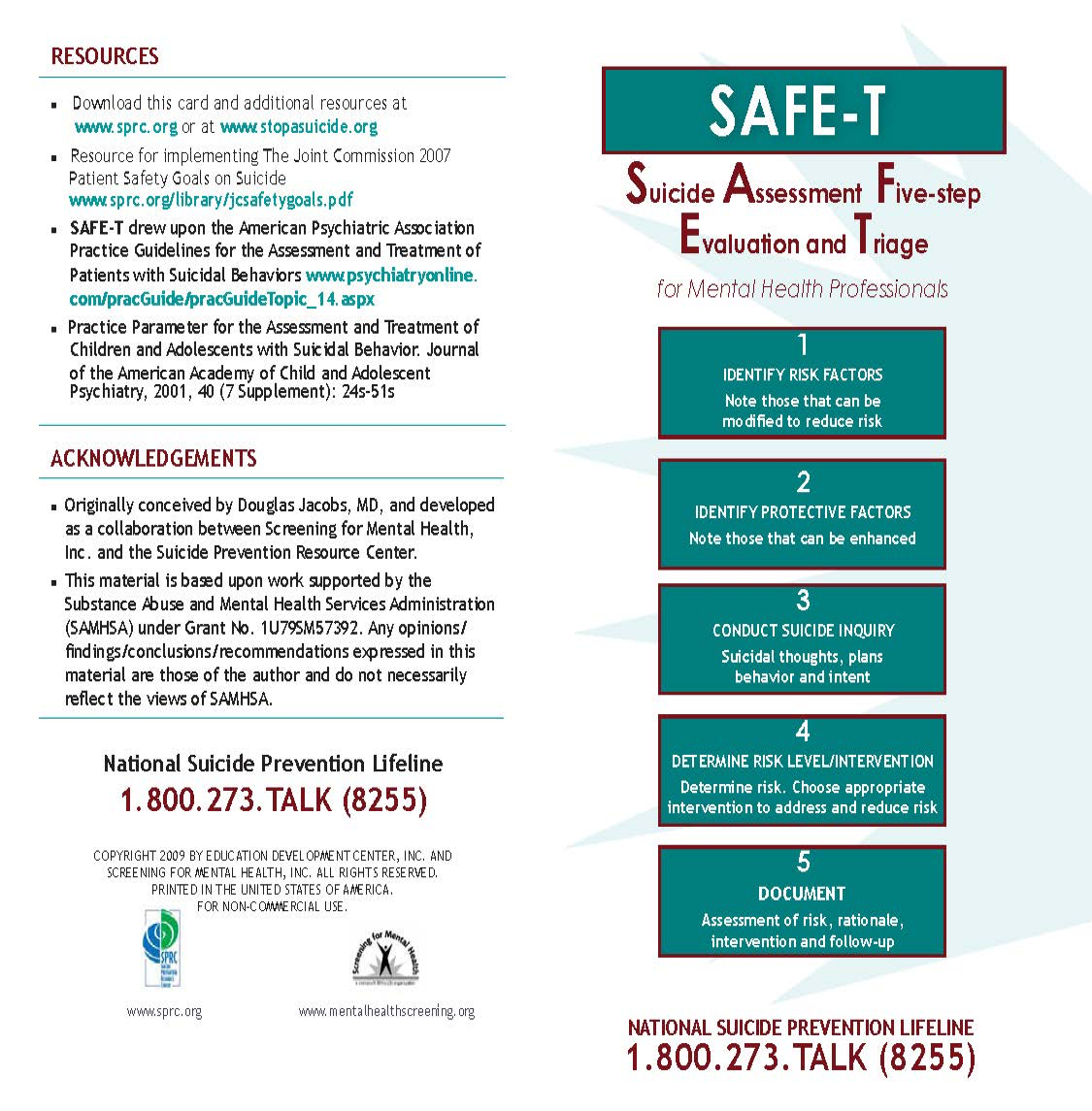 Suicide Assessment - Evaluation and Triage